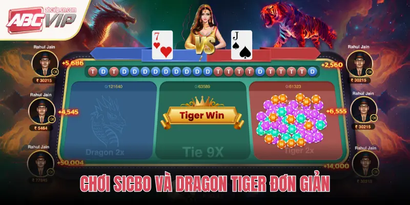 ABCVIP Sicbo & Dragon Tiger: Game bài Châu Á dễ chơi dễ thắng 2 CHƠI SICBO VÀ DRAGON TIGER ĐƠN GIẢN